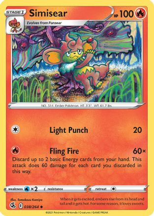 Simisear (38/264) [SWSH: Fusion Strike] Pokemon Single Pokémon