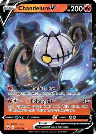 Chandelure V (39/264) Holofoil [SWSH: Fusion Strike] Pokemon Single Pokémon