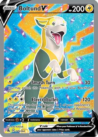 Boltund V (Full Art) (249/264) Holofoil [SWSH: Fusion Strike] Pokemon Single Pokémon