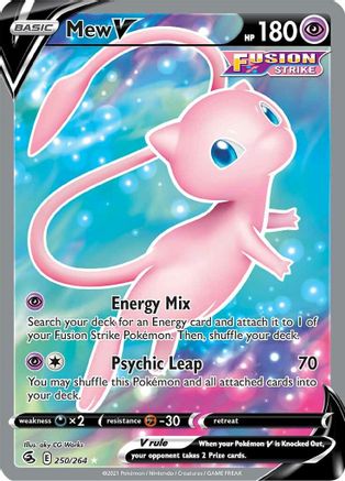 Mew V (Full Art) (250/264) - [SWSH: Fusion Strike] Holofoil Pokemon Single Pokémon