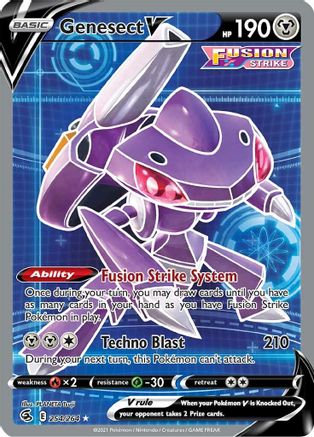 Genesect V (Full Art) (254/264) Holofoil [SWSH: Fusion Strike] Pokemon Single Pokémon
