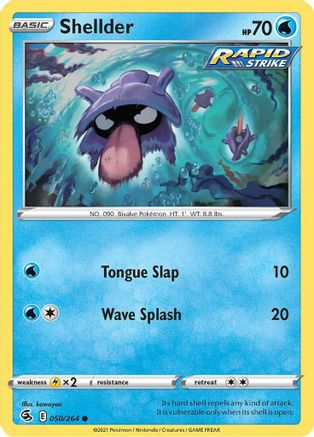 Shellder (50/264) [SWSH: Fusion Strike] Pokemon Single Pokémon