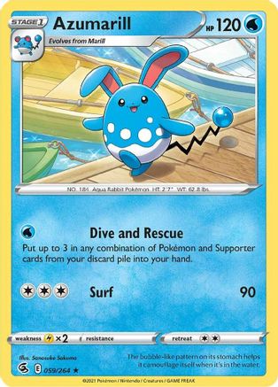 Azumarill (59/264) [SWSH: Fusion Strike] Pokemon Single Pokémon