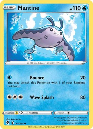 Mantine (61/264) [SWSH: Fusion Strike] Pokemon Single Pokémon