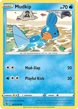 Mudkip (62/264) Reverse Holofoil [SWSH: Fusion Strike] Pokemon Single Pokémon