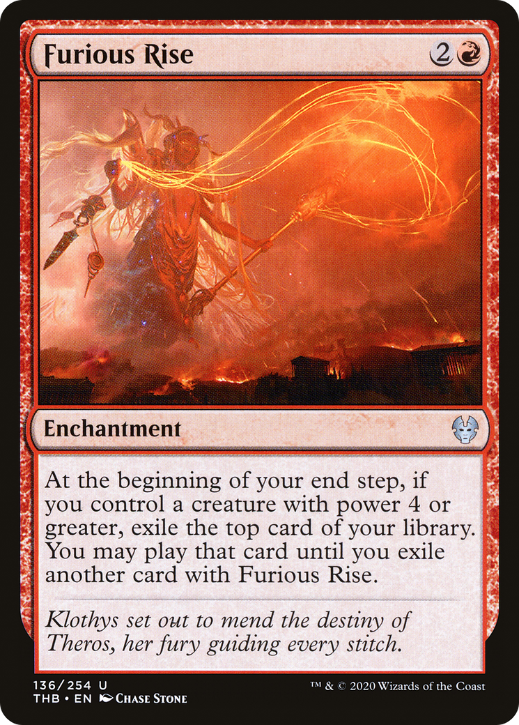 Furious Rise (THB-136) [Theros Beyond Death] Foil MTG Single Wizards of the Coast