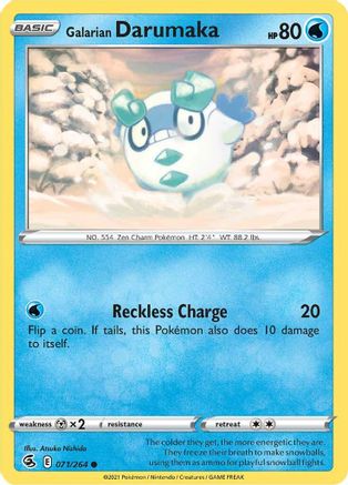 Galarian Darumaka (71/264) Reverse Holofoil [SWSH: Fusion Strike] Pokemon Single Pokémon