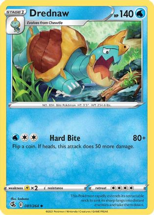 Drednaw (81/264) Reverse Holofoil [SWSH: Fusion Strike] Pokemon Single Pokémon