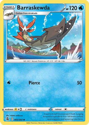 Barraskewda (83/264) [SWSH: Fusion Strike] Pokemon Single Pokémon