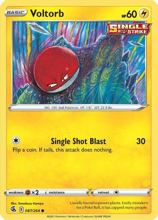 Voltorb (87/264) [SWSH: Fusion Strike] Pokemon Single Pokémon