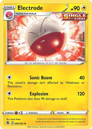 Electrode (88/264) [SWSH: Fusion Strike] Pokemon Single Pokémon