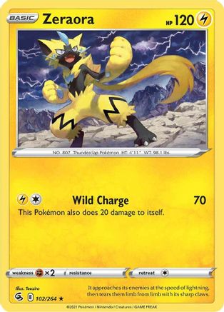 Zeraora (102/264) [SWSH: Fusion Strike] Pokemon Single Pokémon