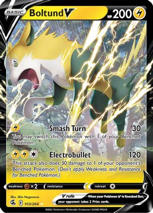 Boltund V (103/264) Holofoil [SWSH: Fusion Strike] Pokemon Single Pokémon