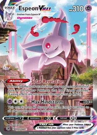 Espeon VMAX (Alternate Art Secret) (270/264) Holofoil [SWSH: Fusion Strike] Pokemon Single Pokémon