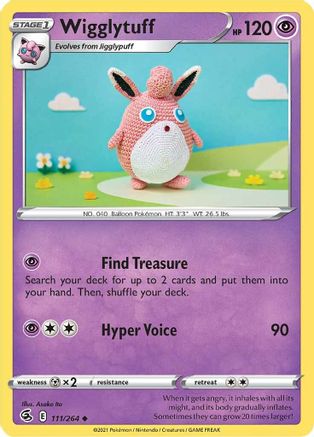 Wigglytuff (111/264) Reverse Holofoil [SWSH: Fusion Strike] Pokemon Single Pokémon