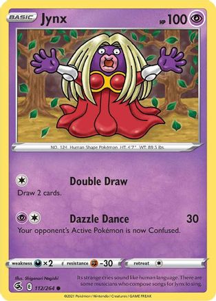 Jynx (112/264) [SWSH: Fusion Strike] Pokemon Single Pokémon