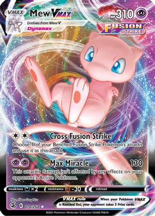 Mew VMAX 114/264 Holofoil [SWSH: Fusion Strike] Pokemon Single Pokémon
