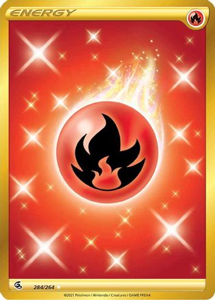 Fire Energy (Secret) (284/264) Holofoil [SWSH: Fusion Strike] Pokemon Single Pokémon