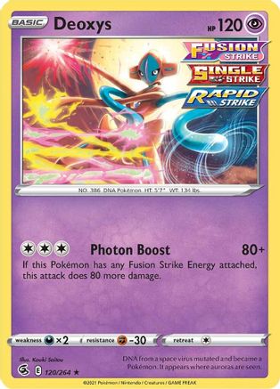 Deoxys (120/264) Holofoil [SWSH: Fusion Strike] Pokemon Single Pokémon