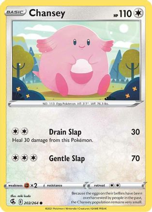 Chansey (202/264) Reverse Holofoil [SWSH: Fusion Strike] Pokemon Single Pokémon