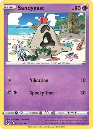 Sandygast (125/264) [SWSH: Fusion Strike] Pokemon Single Pokémon