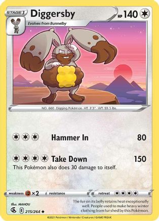 Diggersby (215/264) [SWSH: Fusion Strike] Pokemon Single Pokémon