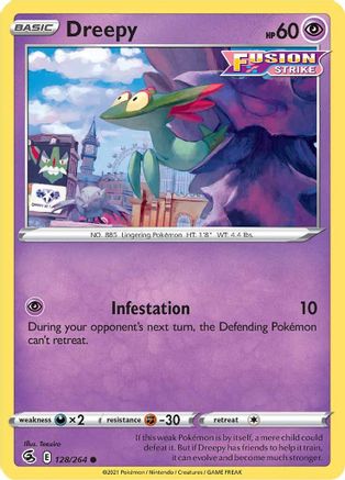 Dreepy (128/264) [SWSH: Fusion Strike] Pokemon Single Pokémon