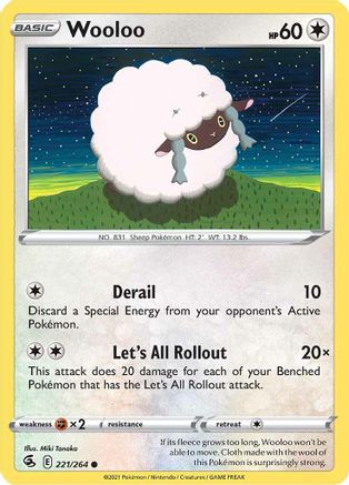 Wooloo (221/264) [SWSH: Fusion Strike] Pokemon Single Pokémon