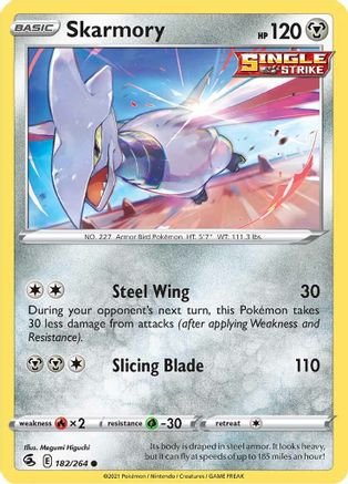 Skarmory (182/264) [SWSH: Fusion Strike] Pokemon Single Pokémon