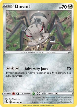 Durant (184/264) [SWSH: Fusion Strike] Pokemon Single Pokémon