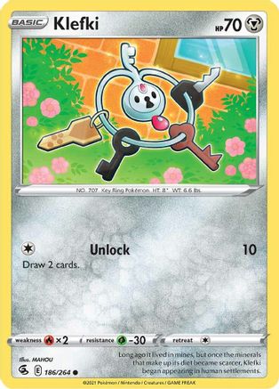 Klefki (186/264) Reverse Holofoil [SWSH: Fusion Strike] Pokemon Single Pokémon