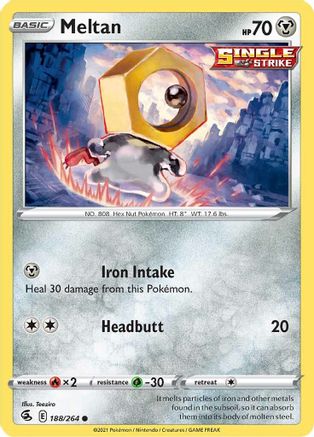 Meltan (188/264) [SWSH: Fusion Strike] Pokemon Single Pokémon