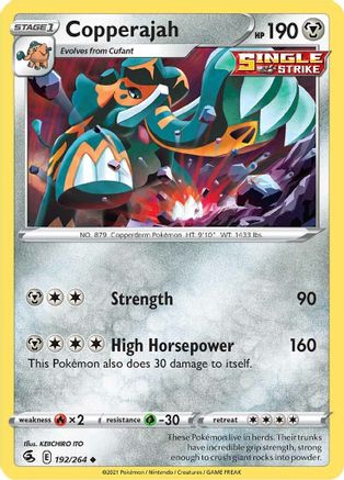 Copperajah (192/264) Reverse Holofoil [SWSH: Fusion Strike] Pokemon Single Pokémon