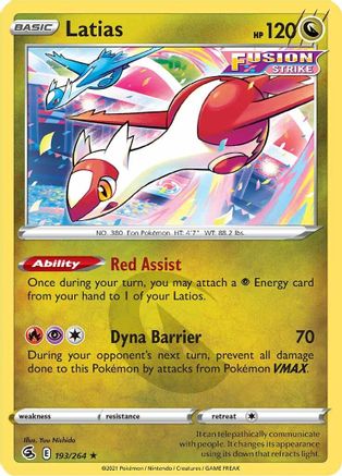 Latias (193/264) [SWSH: Fusion Strike] Pokemon Single Pokémon