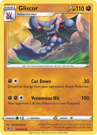 Gliscor (141/264) [SWSH: Fusion Strike] Pokemon Single Pokémon