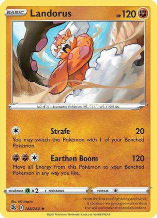 Landorus (148/264) Reverse Holofoil [SWSH: Fusion Strike] Pokemon Single Pokémon