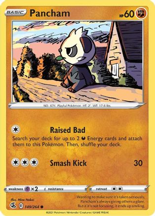 Pancham (149/264) [SWSH: Fusion Strike] Pokemon Single Pokémon