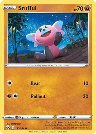 Stufful (150/264) Reverse Holofoil [SWSH: Fusion Strike] Pokemon Single Pokémon