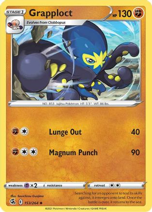 Grapploct (153/264) [SWSH: Fusion Strike] Pokemon Single Pokémon