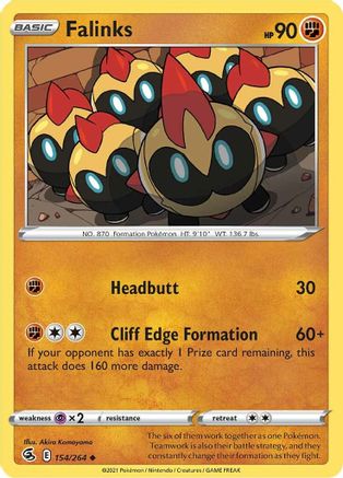 Falinks (154/264) Reverse Holofoil [SWSH: Fusion Strike] Pokemon Single Pokémon