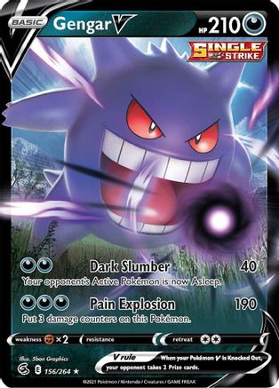 Gengar V 156/264 Holofoil [SWSH: Fusion Strike] Pokemon Single Pokémon