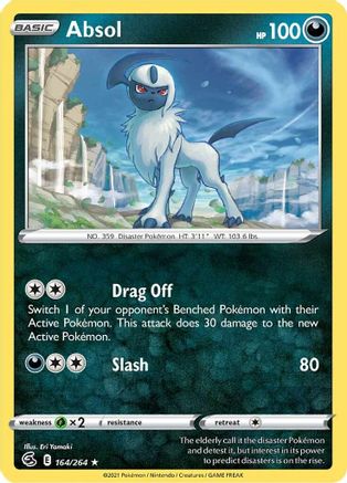 Absol (164/264) Reverse Holofoil [SWSH: Fusion Strike] Pokemon Single Pokémon