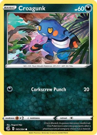 Croagunk (165/264) [SWSH: Fusion Strike] Pokemon Single Pokémon