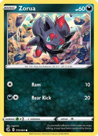 Zorua (170/264) [SWSH: Fusion Strike] Pokemon Single Pokémon
