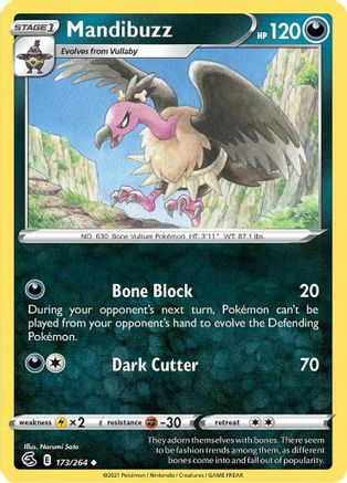Mandibuzz (173/264) [SWSH: Fusion Strike] Pokemon Single Pokémon