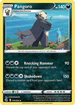 Pangoro (174/264) Reverse Holofoil [SWSH: Fusion Strike] Pokemon Single Pokémon
