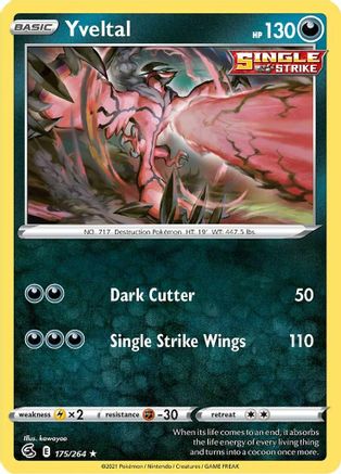 Yveltal (175/264) [SWSH: Fusion Strike] Pokemon Single Pokémon