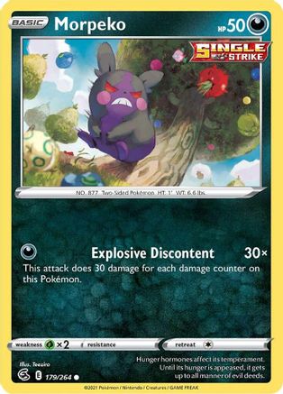 Morpeko (179/264) Reverse Holofoil [SWSH: Fusion Strike] Pokemon Single Pokémon