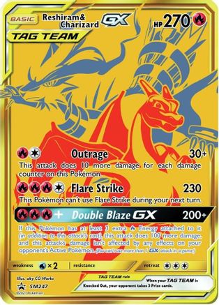 Reshiram & Charizard GX - SM247 (SM247/248) Holofoil [SM: Black Star Promos] Pokemon Single Pokémon