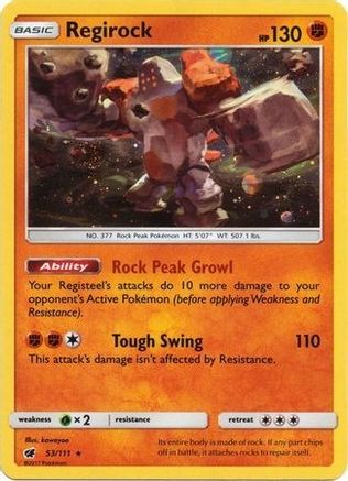Regirock - 53/111 (Cosmos Holo) () Holofoil [SM: Black Star Promos] Pokemon Single Pokémon